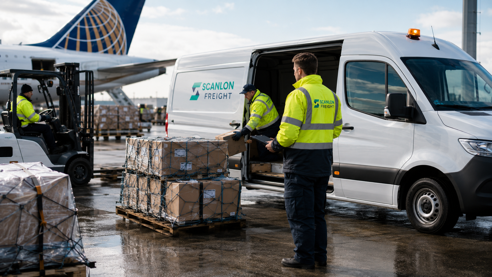 Scanlon Freight Sprinter Van Airside 2