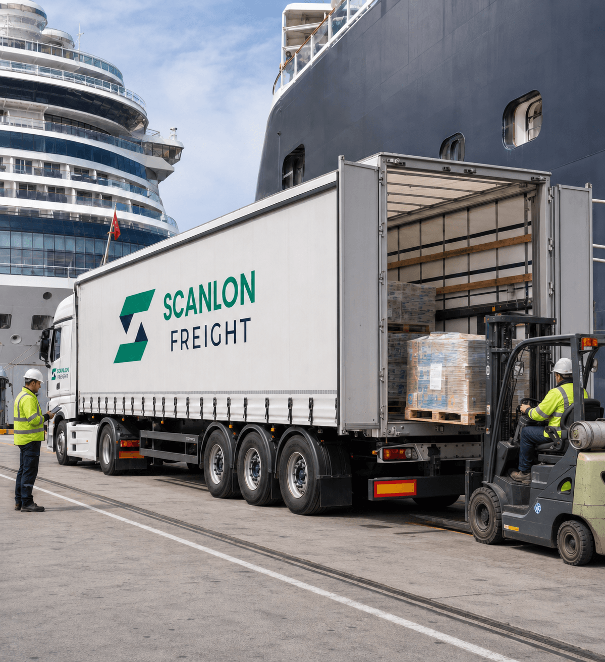 Scanlon Freight Cruise Ship Rear Unloading